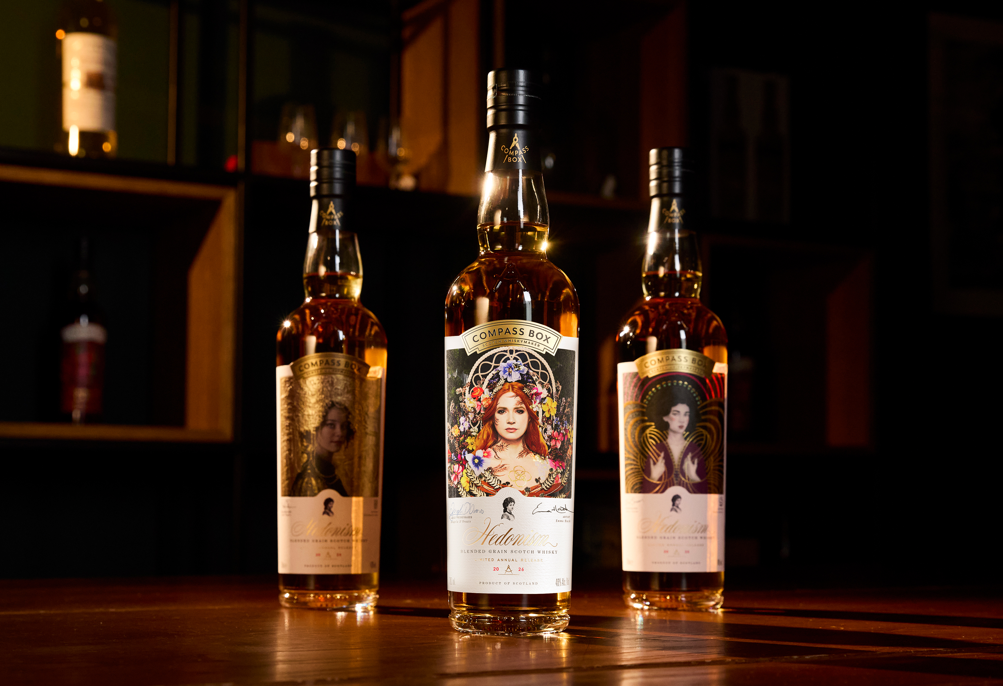 Packaging design for Compass Box Hedonism Whisky