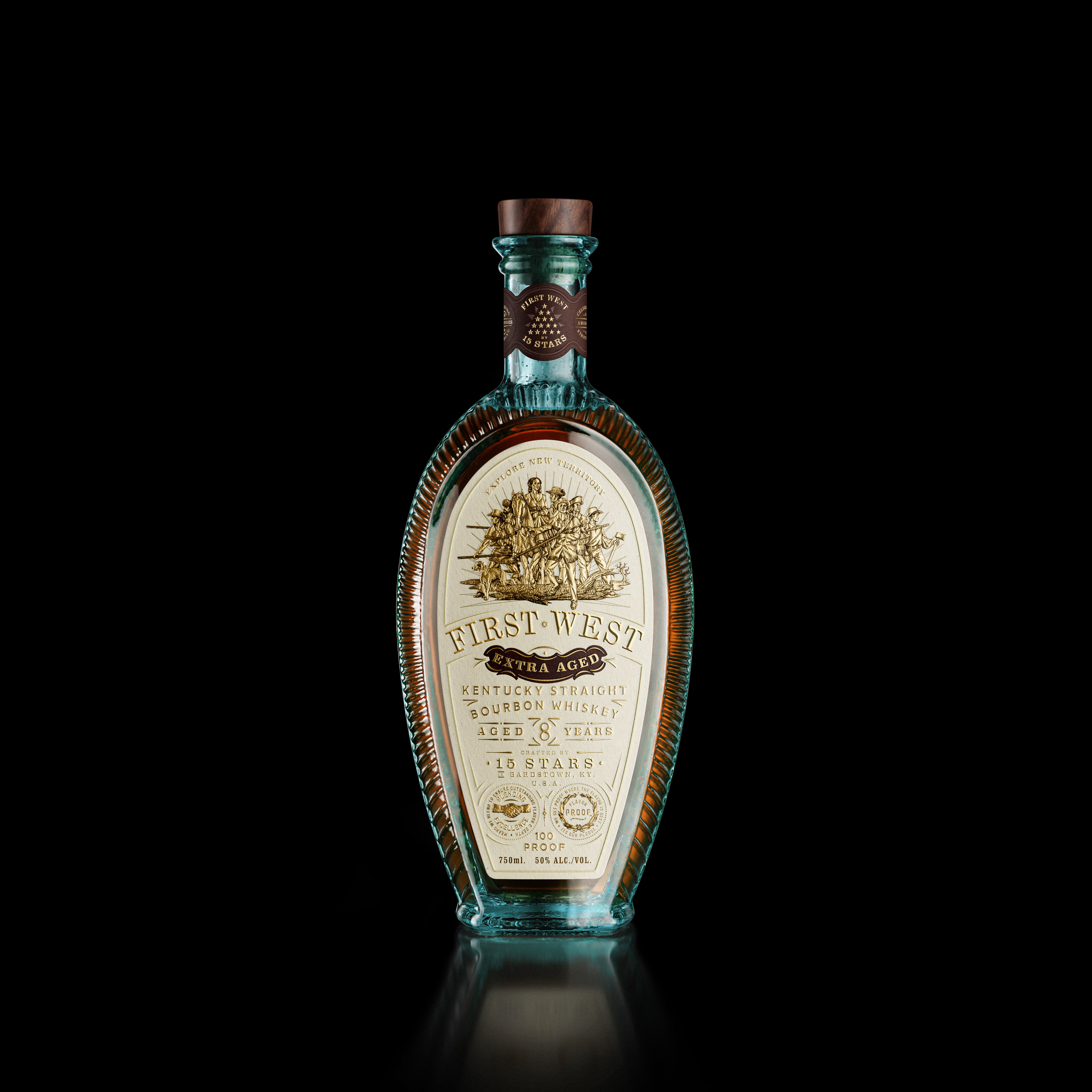 Photo of a First West Bourbon bottle
