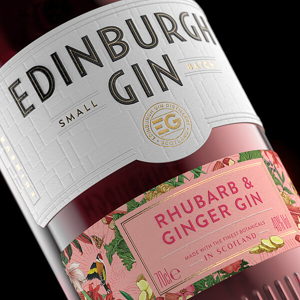 A photo showing Edinbugh Gin packaging